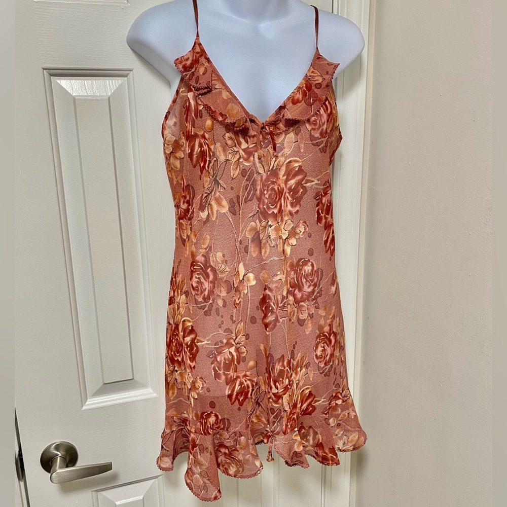 🌺Sensara~Vintage Lingerie Mini Sheer Dress